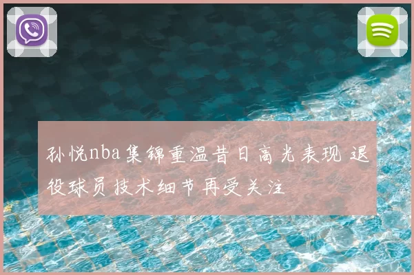 孙悦nba集锦重温昔日高光表现 退役球员技术细节再受关注